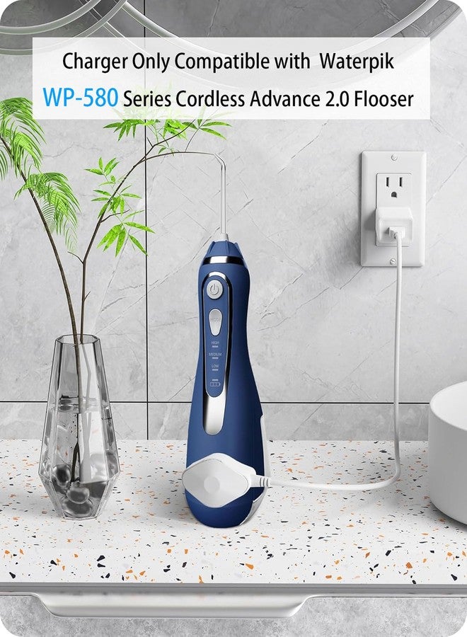 VHBW Charger for Waterpik Water Flosser WP-580, Replacement for Waterpik Charger for Waterpik WP-580 WP-582 WP-583 WP-587 Cordless Advanced 2.0 Water Flosser(Not for WP-560 Series) - Image 2