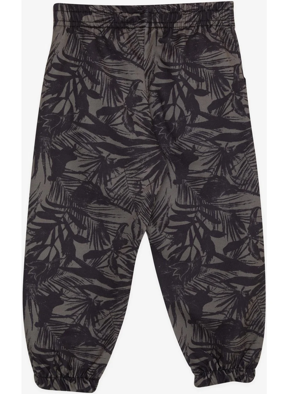 Breeze Girls & Boys Boys' Sweatpants Leaf Patterned 1-4 Years, Khaki Green