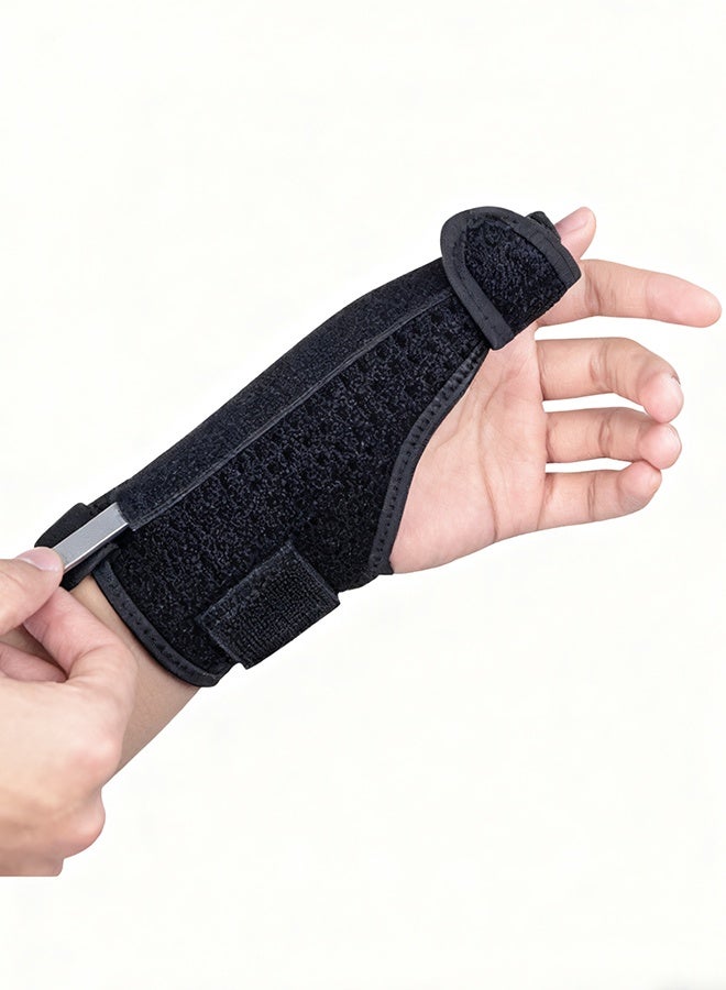Happy D Thumb Splint Support Brace for Right and Left Hand Reversible Thumb Wrist Stabilizer Compression Splint for Thumb, Trigger Finger, Hand Pain Relief, Arthritis, Tendonitis (Right) - Image 2