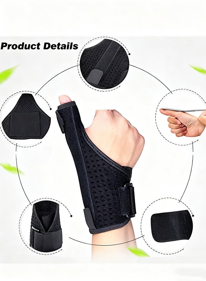 Happy D Thumb Splint Support Brace for Right and Left Hand Reversible Thumb Wrist Stabilizer Compression Splint for Thumb, Trigger Finger, Hand Pain Relief, Arthritis, Tendonitis (Right) - Image 3