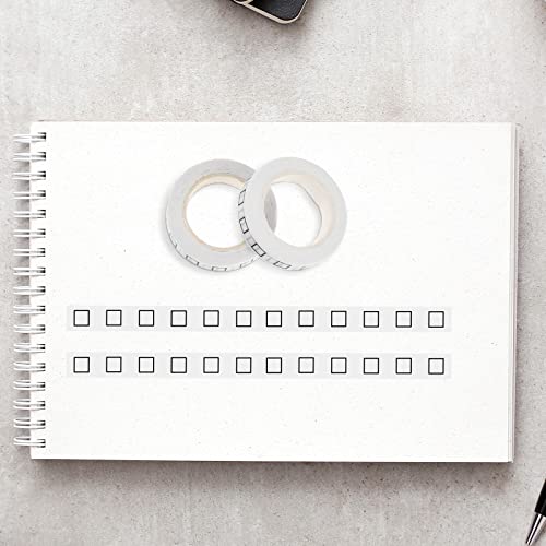 NUOMI 6 Pcs Checkbox Washi Tape, 8MM Thin Self Adhesive Craft Planner Tape for Home, School, Office, DIY, Scrapbooking, Gift Wrapping, Photos - Image 4