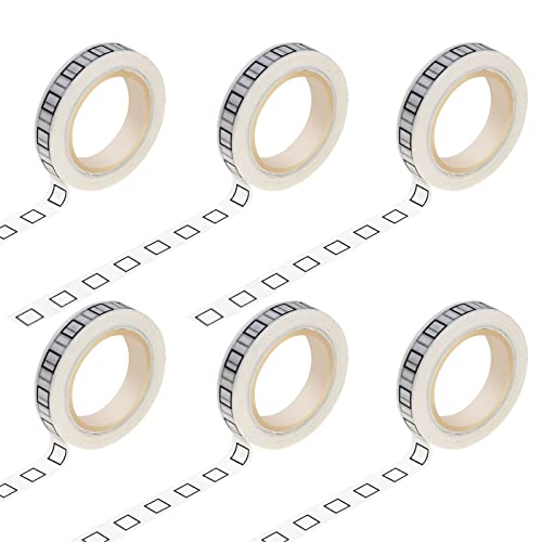 NUOMI 6 Pcs Checkbox Washi Tape, 8MM Thin Self Adhesive Craft Planner Tape for Home, School, Office, DIY, Scrapbooking, Gift Wrapping, Photos - Image 1