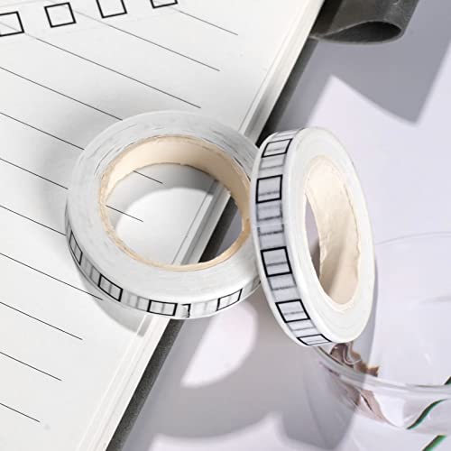 NUOMI 6 Pcs Checkbox Washi Tape, 8MM Thin Self Adhesive Craft Planner Tape for Home, School, Office, DIY, Scrapbooking, Gift Wrapping, Photos - Image 2