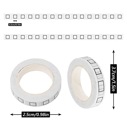 NUOMI 6 Pcs Checkbox Washi Tape, 8MM Thin Self Adhesive Craft Planner Tape for Home, School, Office, DIY, Scrapbooking, Gift Wrapping, Photos - Image 3