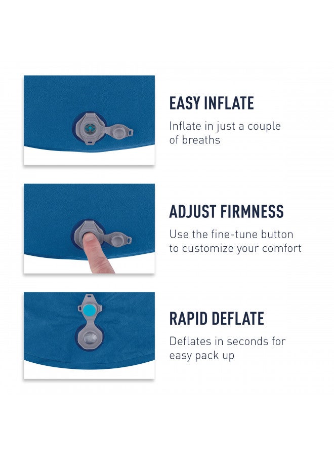 SEA TO SUMMIT Sea to Summit Aeros Premium Inflatable Travel Pillow, Deluxe (22 x 14), Grey - Image 3