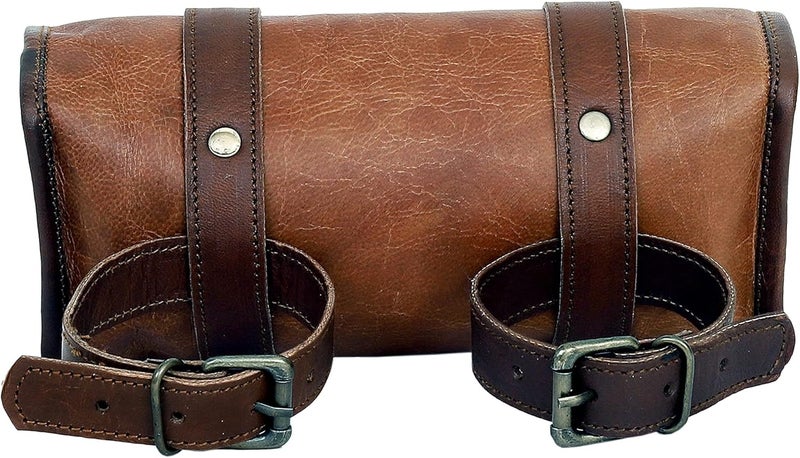 Cuero Genuine Leather Handlebar Saddle Bag - Image 2
