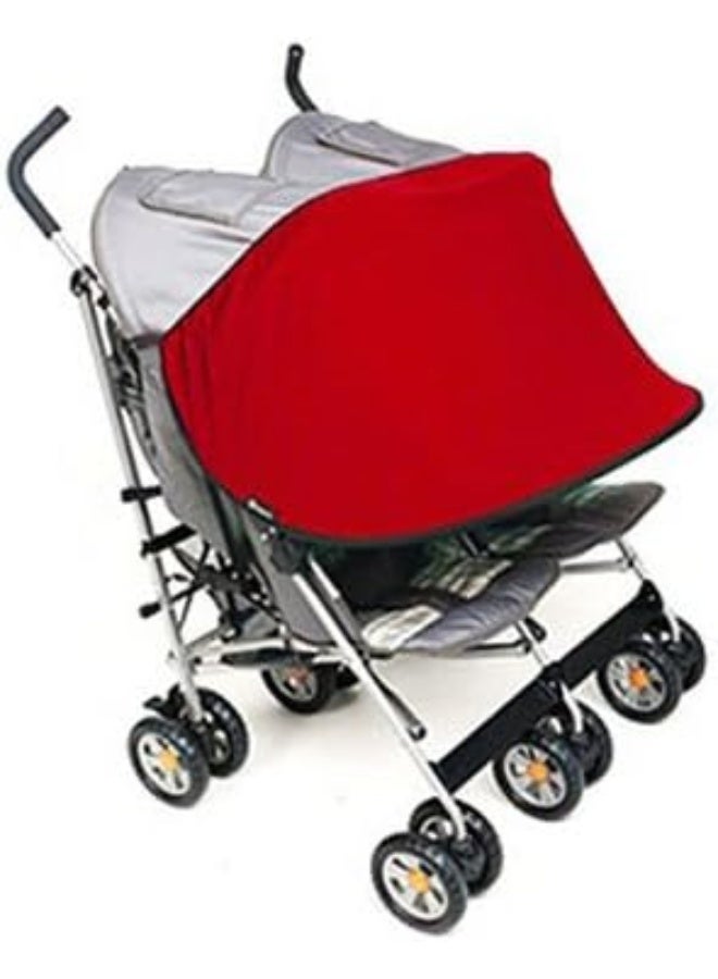 Manito Sun Shade for Twin Stroller Red UTST-35000 - Image 1