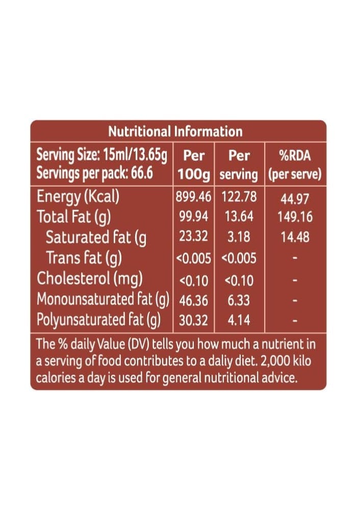 Organic Tattva Cold Pressed Groundnut Oil - 1 Liter - Image 2