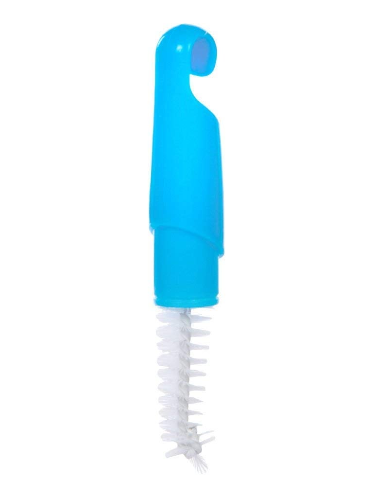 Mee Mee 360° Movable Silicone Feeding Brush with Ergonomic Handle, BPA-Free Flexible bristles for Narrow & Wide Bottles and Nipples, deep Corner Cleaning, Easy Hanging Storage (Dark Blue) - Image 3
