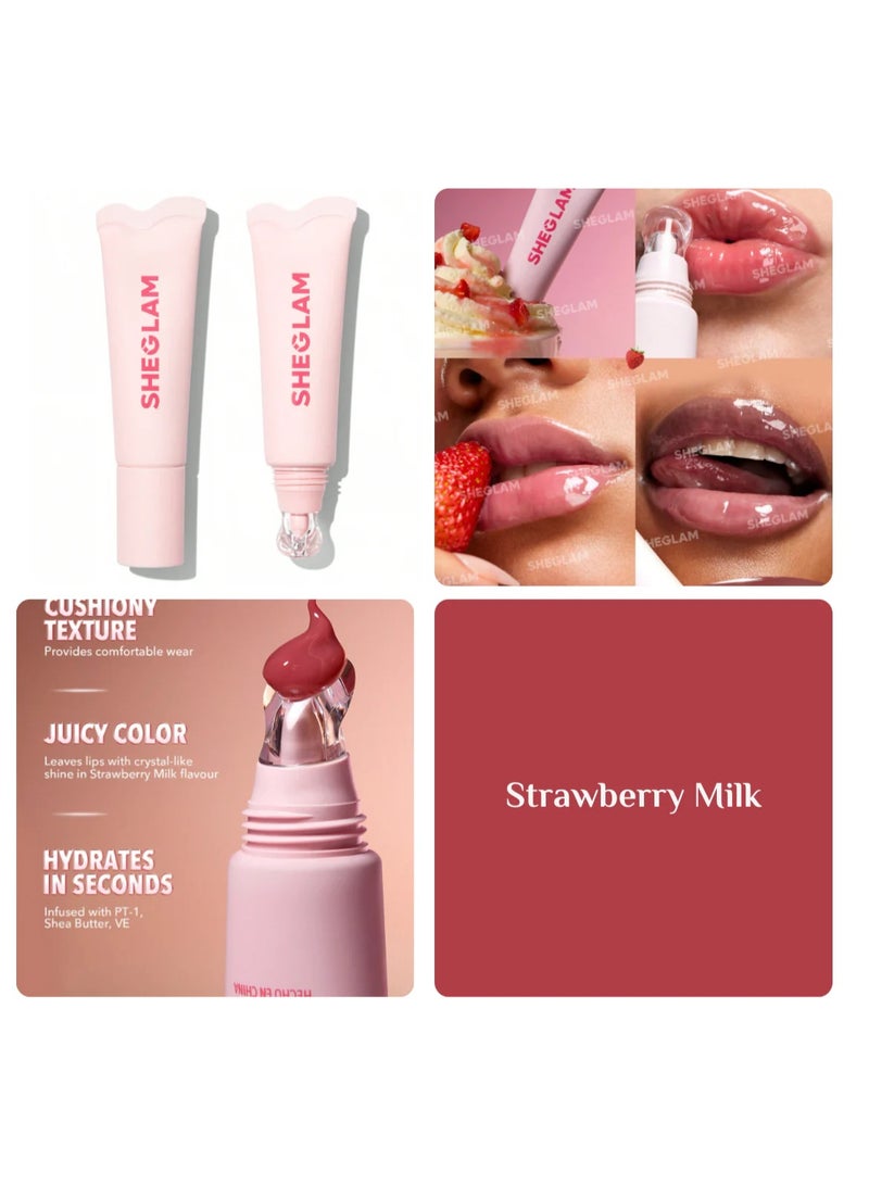 SHEGLAM COSMETICS شيجلام كريستال جليز للعناية بالشفاه المرطب، ستروبيري ميلك، 10 مل - Image 2