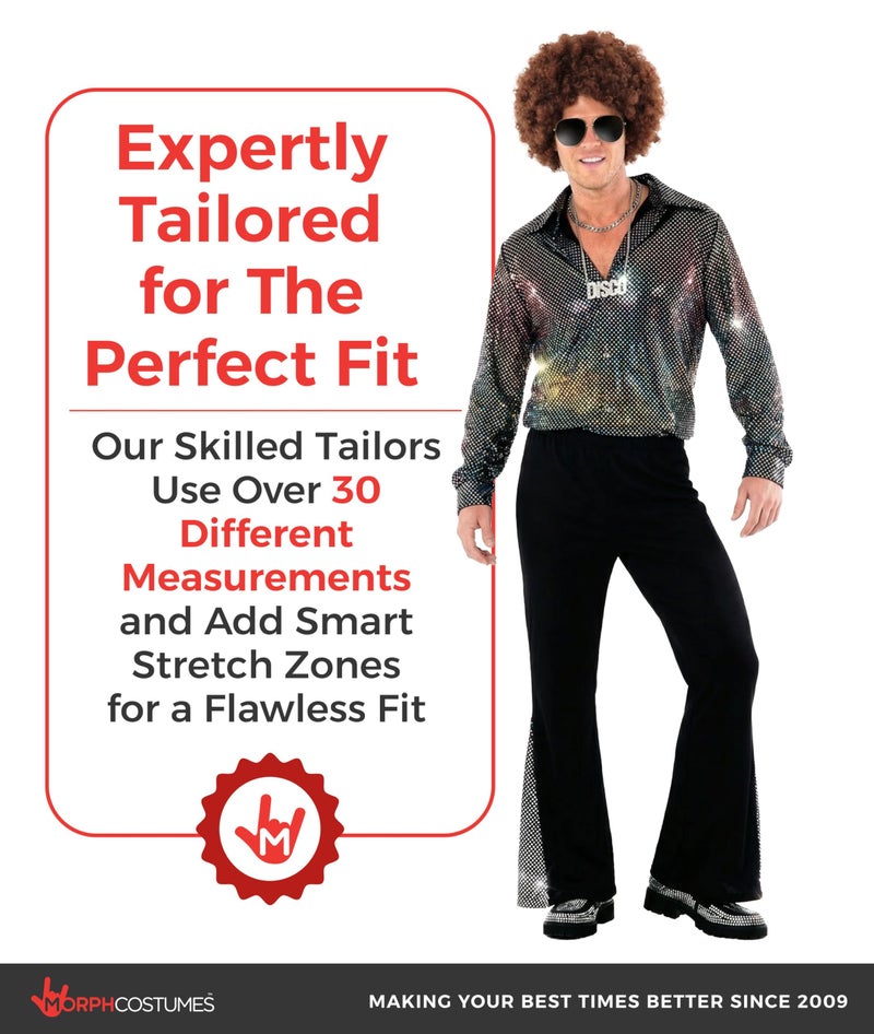 Morph 70s Outfits For Men, Men 70s Outfits For Adults, Mens Disco Costume, Men's Disco Costume, Halloween Costumes Adult, Large - Image 4