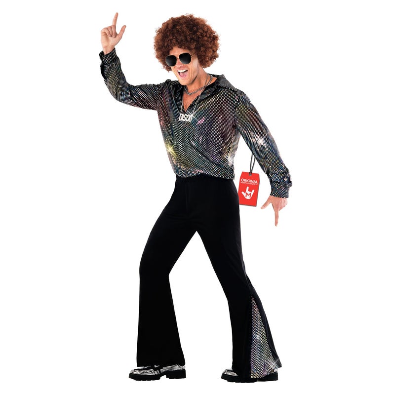 Morph 70s Outfits For Men, Men 70s Outfits For Adults, Mens Disco Costume, Men's Disco Costume, Halloween Costumes Adult, Large - Image 1