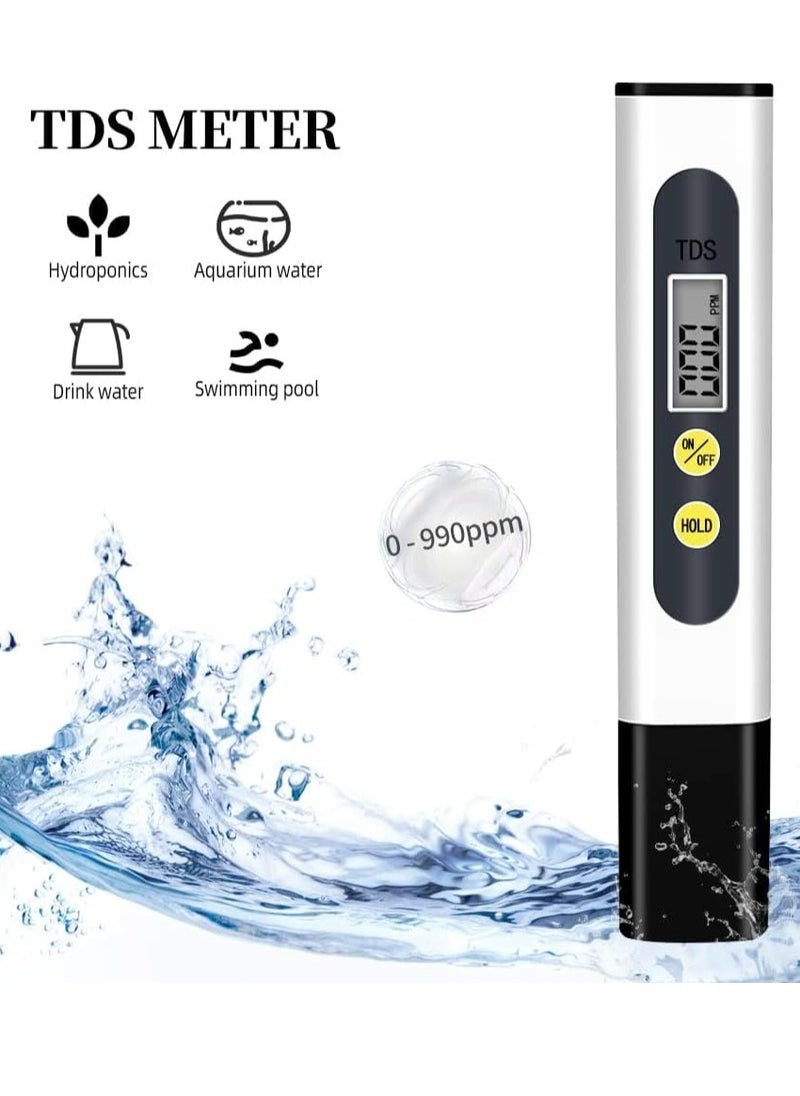 Milatech - TDS meter, TDS Tester, LCD Pen Quality with 0-9990 PPM Measurement Range Portable, for The aquaculture Industry Drinking water and wells Swimming Pools Household tap Water Quality Testing - Image 1