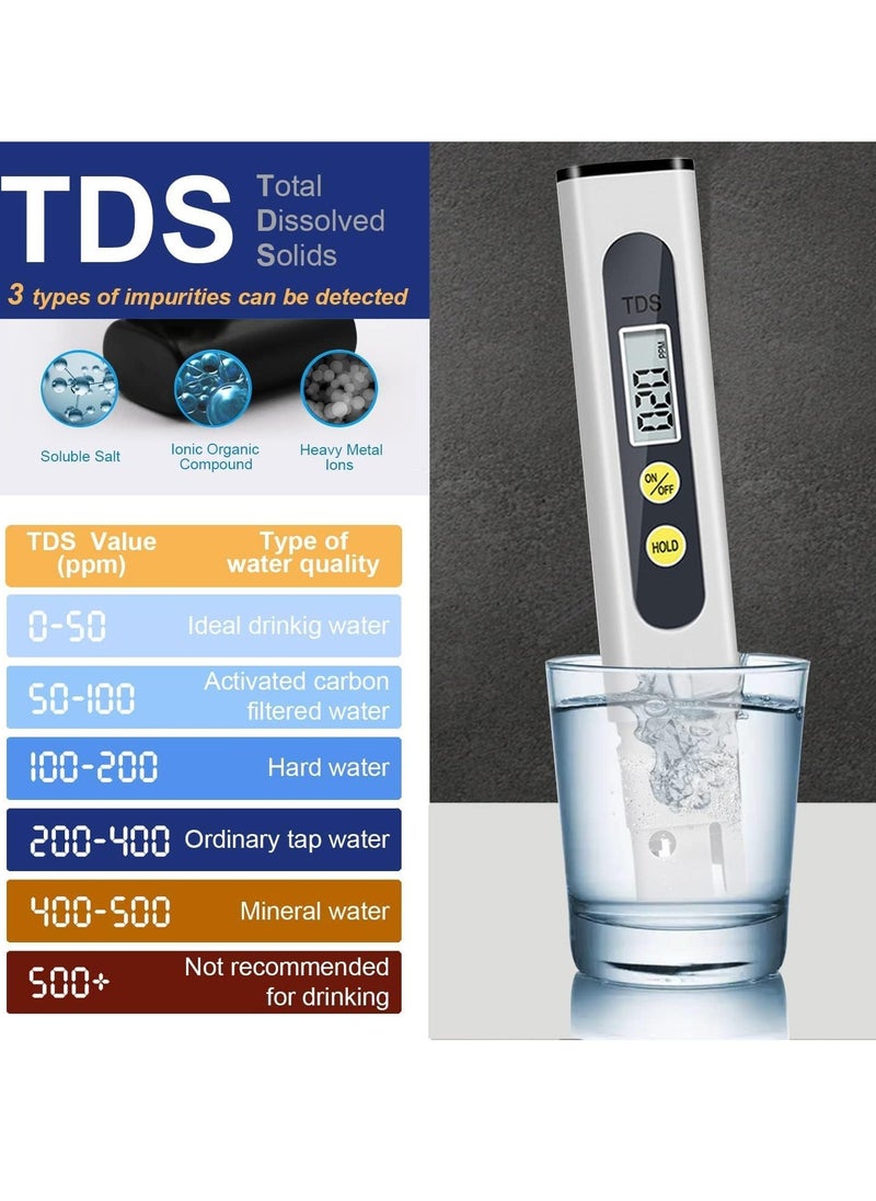 Milatech - TDS meter, TDS Tester, LCD Pen Quality with 0-9990 PPM Measurement Range Portable, for The aquaculture Industry Drinking water and wells Swimming Pools Household tap Water Quality Testing - Image 1