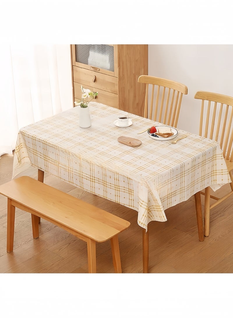 مجموعة من 5 مفارش طاولة مقاومة للماء للاستخدام مرة واحدة بتصميم هندسي شبكي صديق للبيئة وقابل للتحلل الحيوي 1.2*1.8 متر/3.94*5.91 قدم مناسبة للتجمعات والحفلات والنزهات - Image 2