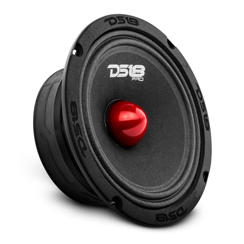 DS18 PRO-GM6.4B مكبر صوت متوسط 6.5" أحمر من الألمنيوم، 480 واط كحد أقصى، 4 أوم، 1.5" كابتون VC مكبرات صوت عالية الجودة للأبواب للسيارات أو الشاحنات لنظام الصوت (مكبر صوت واحد) - Image 1