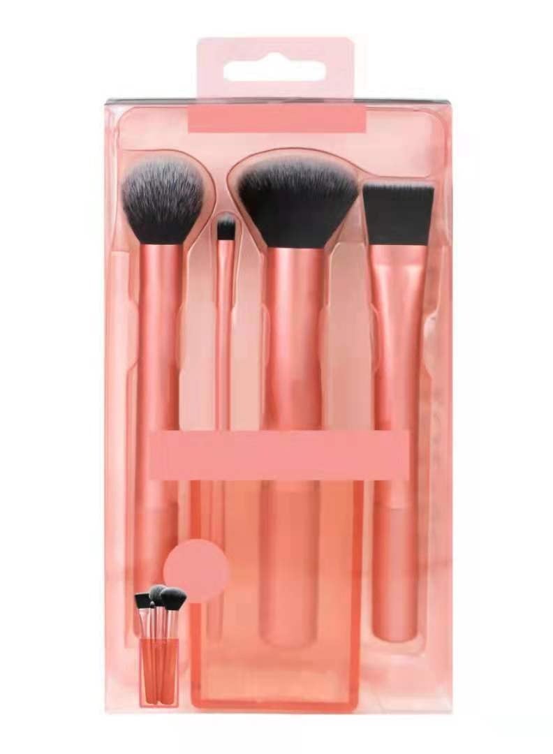 أربعة قطع ماكياج الوجه الفرشاة مع حامل - Image 2