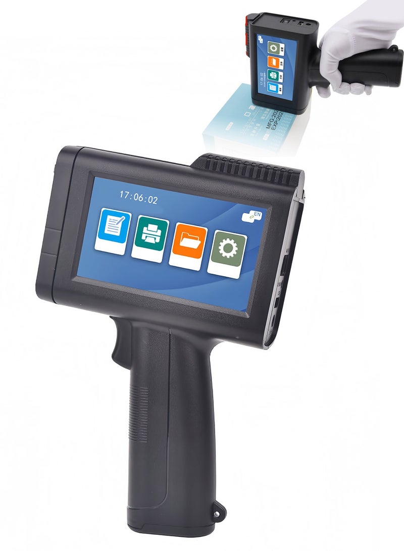 كيدل طابعة نفث الحبر المحمولة KidLe T10 - عالية الدقة 600 نقطة في البوصة، شاشة لمس 4.3 بوصة، آلة ترميز محمولة عالية السرعة للترميز على أسطح متعددة (ارتفاع 2-12.7 مم) - Image 1