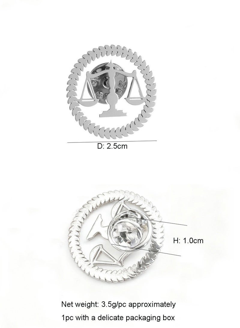 Pin Brooch, 1PC Silver Premium Stainless Steel Pin Brooch for Women Men Children, Lapel Pins Shirt Collar Brooch Buckle Lapel Pins Badge Suit Clip Accessory for Clothing Bags Jackets Shirts. - Image 4