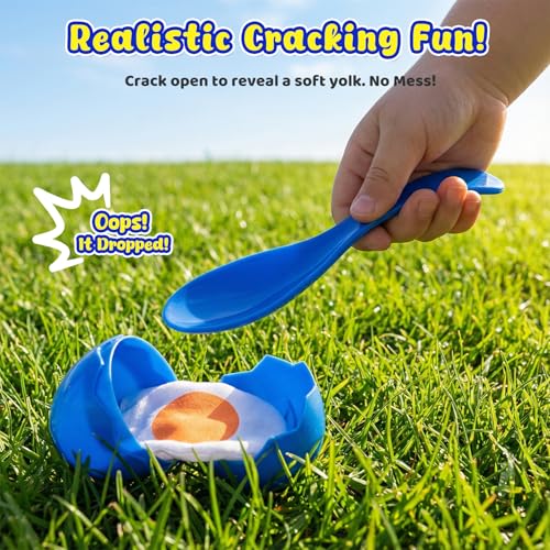 LovesTown Spoon Race Game Set Egg Relay Race for Kids with Yolk Outdoor Plastic Eggs Game Birthday Party Favors - Image 5