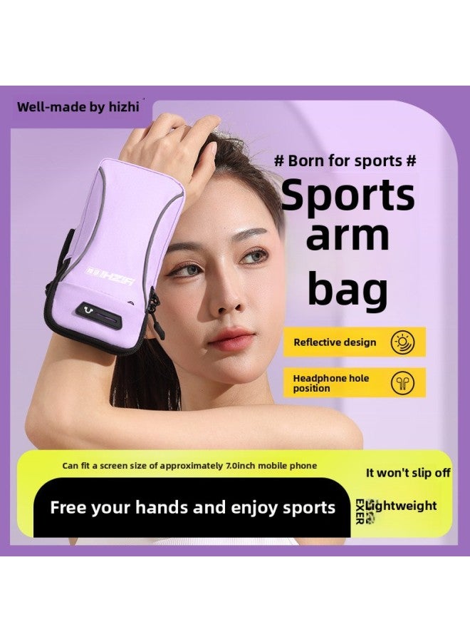 Generic Wrist Bag Arm Bag Female Running Sports Mobile Phone Bag Arm Bag Arm Sleeve Mobile Phone Bag Outdoor Equipment Fitness Bag Handbag-Color:Multifunctional-Blue - Image 3