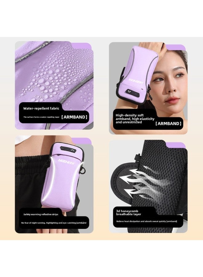 Generic Wrist Bag Arm Bag Female Running Sports Mobile Phone Bag Arm Bag Arm Sleeve Mobile Phone Bag Outdoor Equipment Fitness Bag Handbag-Color:Multifunctional-Blue - Image 5