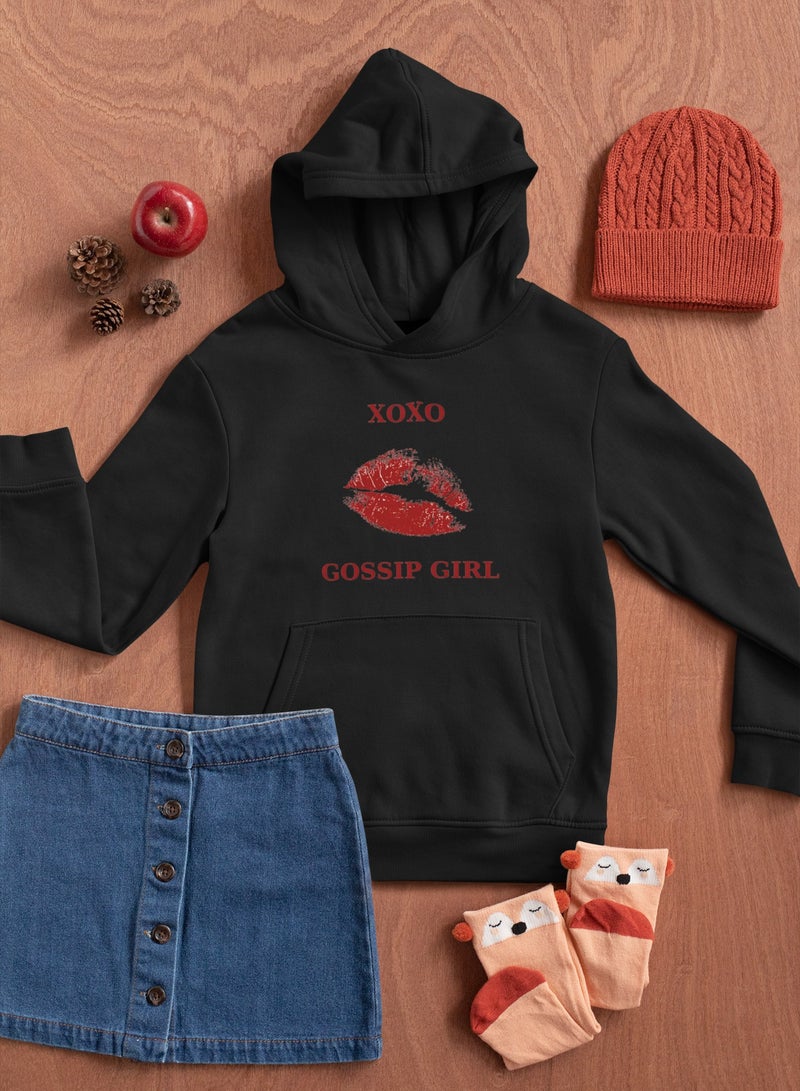 ZOOM XOXO Black Hoodie For Women