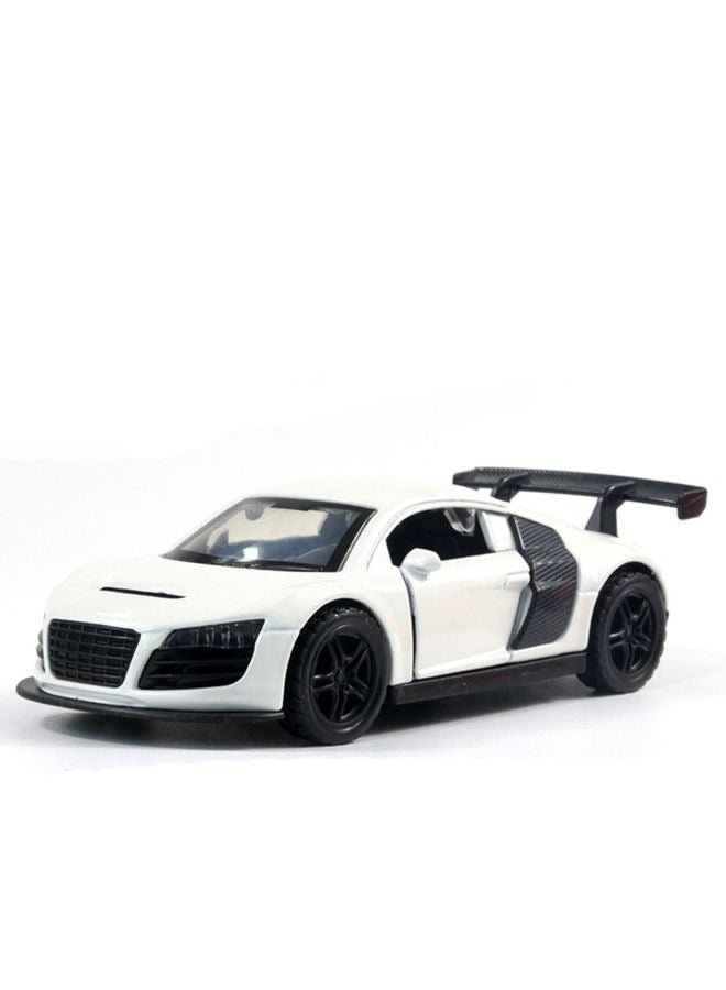 HALAMODO 1:36 Audi R8 Alloy Sports Car Model , Pull-Back Toy Car , Model Car for Kids Boy Girl Gift , Collectible Display ,White - Image 2