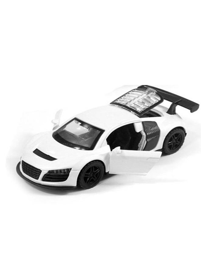 HALAMODO 1:36 Audi R8 Alloy Sports Car Model , Pull-Back Toy Car , Model Car for Kids Boy Girl Gift , Collectible Display ,White - Image 3