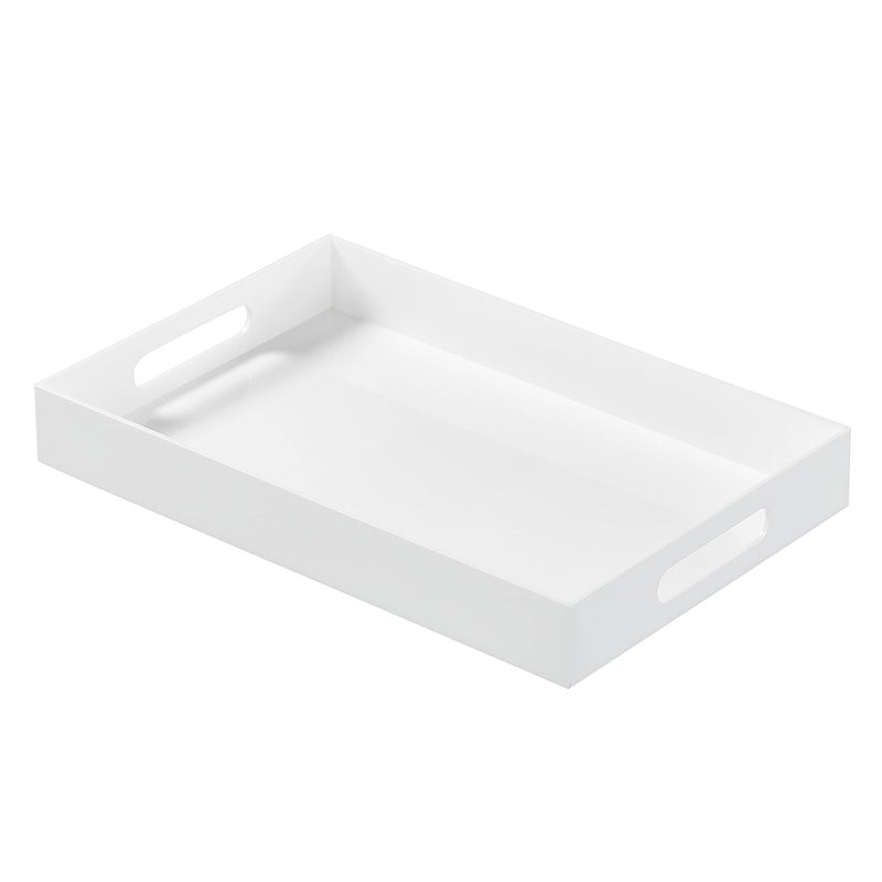KEVJES Acrylic Tray with Embedded Handle 10x15 Inch White - Image 2