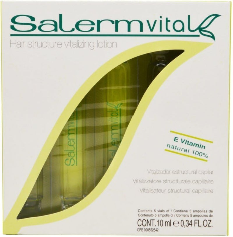 Salerm Vital Hair Structure Vitalizing Lotion - 5 Vials of 10 ml Each - Image 1
