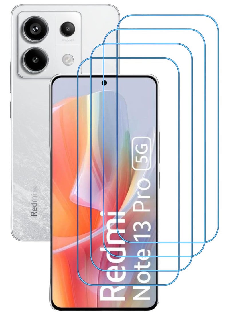 ACLIX 4 Pieces Antistatic ESD Dustproof Premium Quality High Definition Clear Tempered Glass Screen Protector Designed For Xiaomi Redmi Note 13  Pro - Image 1
