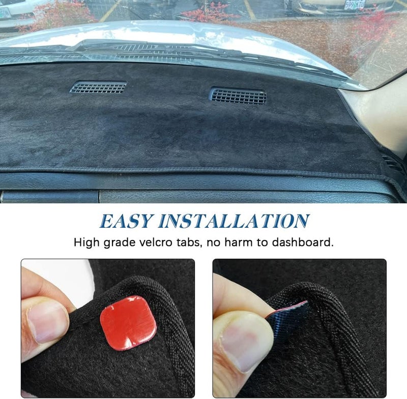 KEDAKEJI Black Dashboard Cover Mat for 2002-2005 Dodge Ram 1500 & 2003-2005 2500/3500 - Image 5