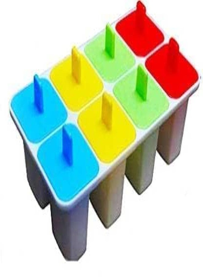 GLENOXZONE قوالب مصاصات مثلجة كرتونية خالية من مادة BPA، قالب مصاصات مثلجة على شكل أرنب، قالب مصاصات مثلجة قابل لإعادة الاستخدام مع أعواد للأطفال الصغار والكبار، مصاصات مثلجة منزلية الصنع (8 فتحات) - Image 2