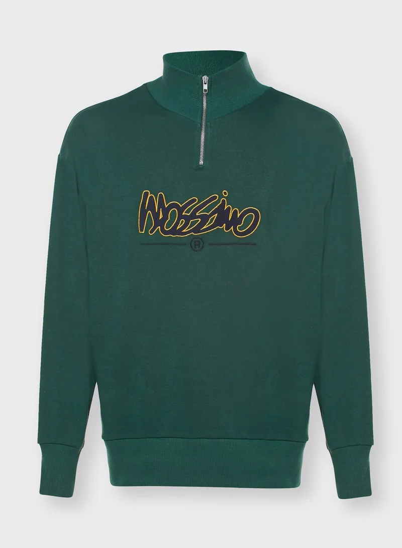 Mossimo Logo Funnel Neck Sweatshirt