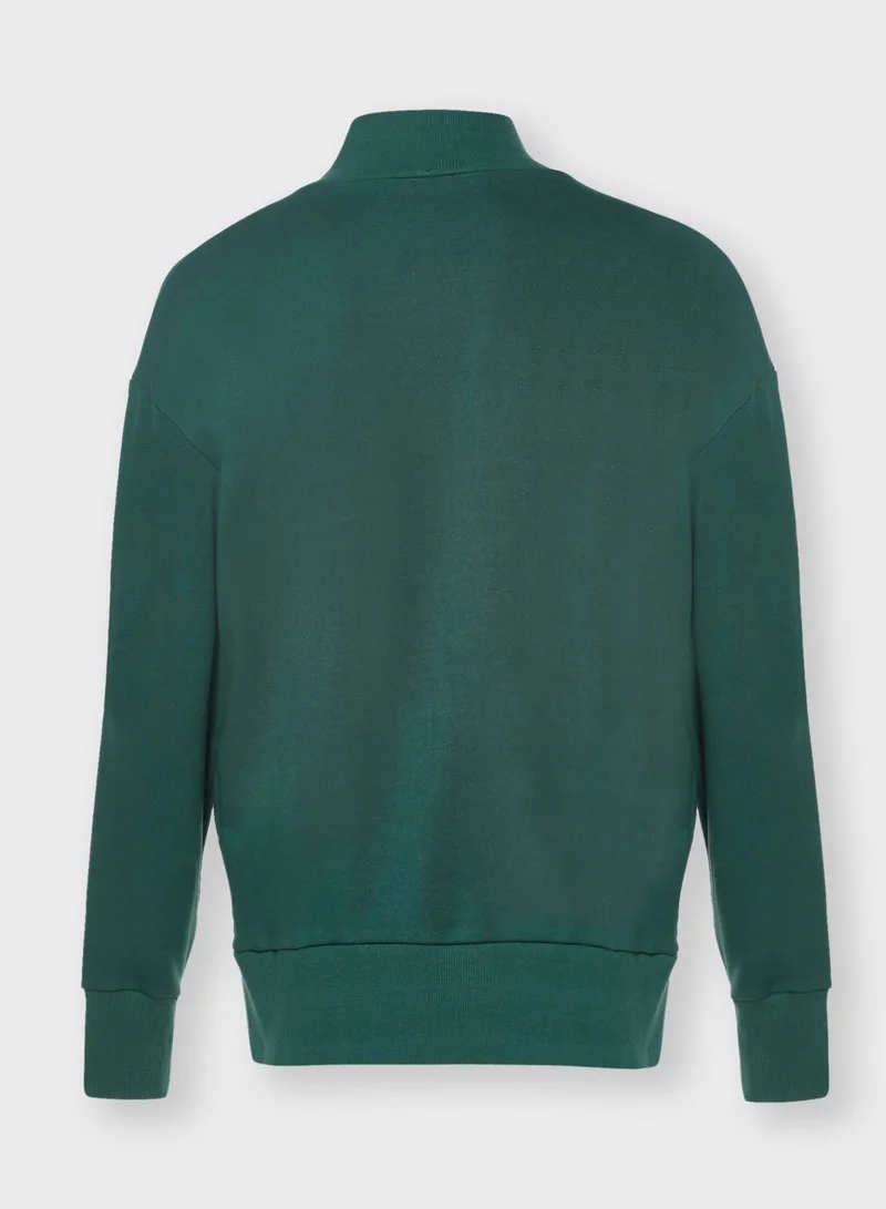 Mossimo Logo Funnel Neck Sweatshirt
