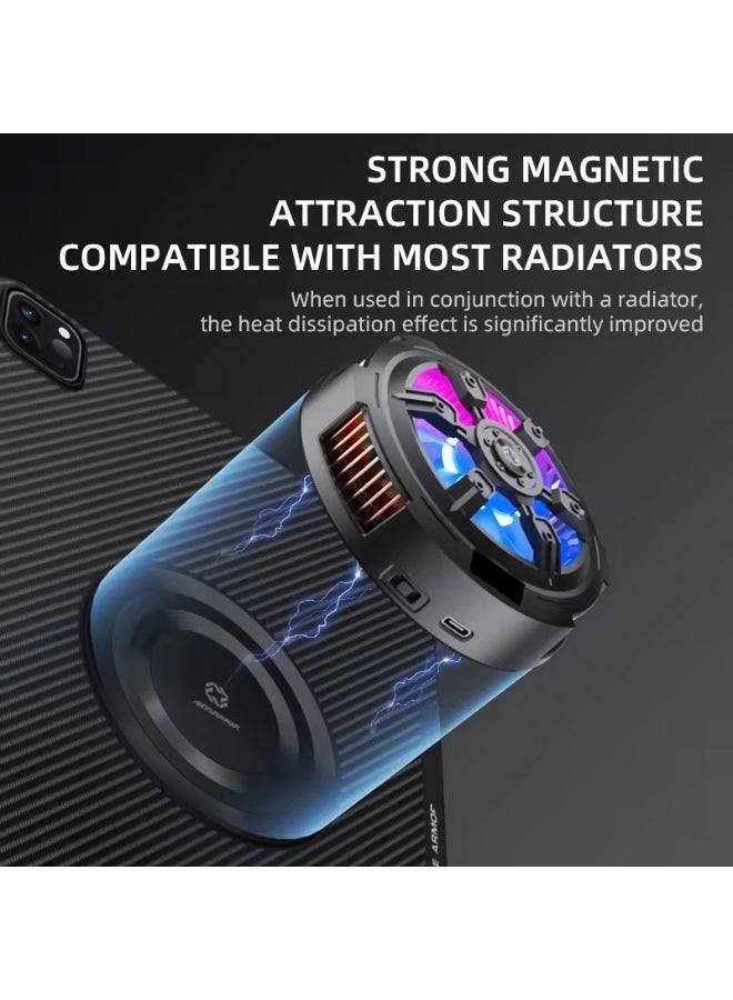 PIVA 2-in-1 Magnetic Gaming Protective Case, Carbon Fiber TPU Cover with Built-In Magnetic Ring and Thermal Conductive Plate, Shock-Resistant Protection, Compatible with Magnetic Coolers – for iPad Pro 11-inch 2024–2025 M4/M5 - Image 3