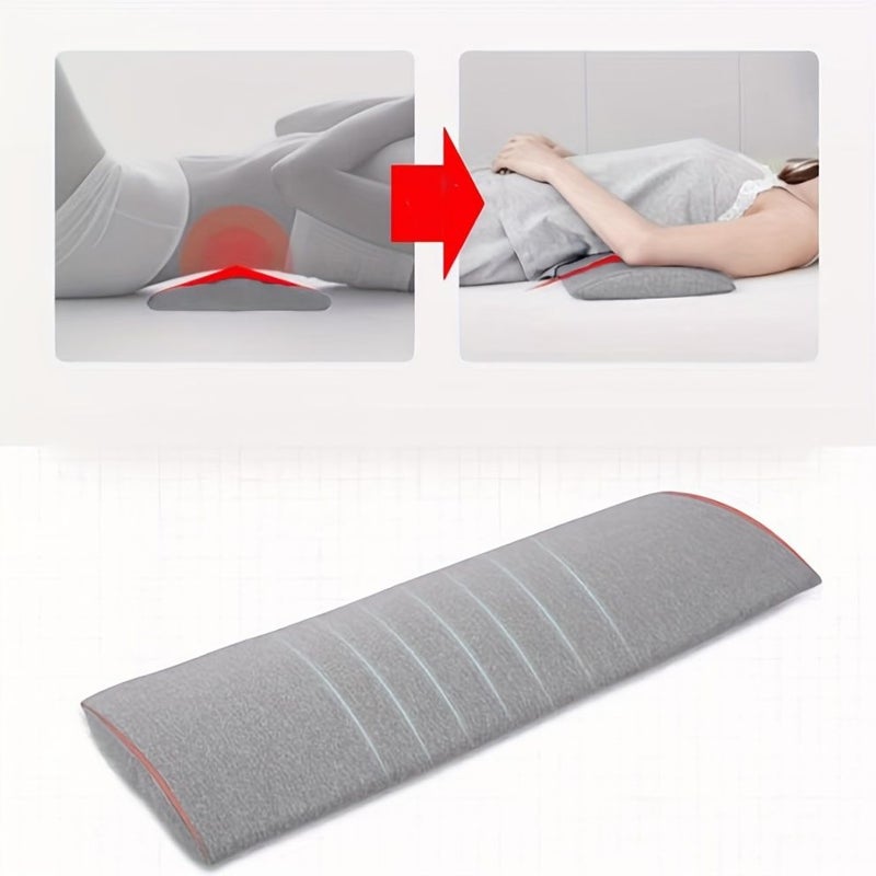 Gray Lumbar Back Support Cushion Pillow for Relaxing Lower Back While Sleeping - Image 5