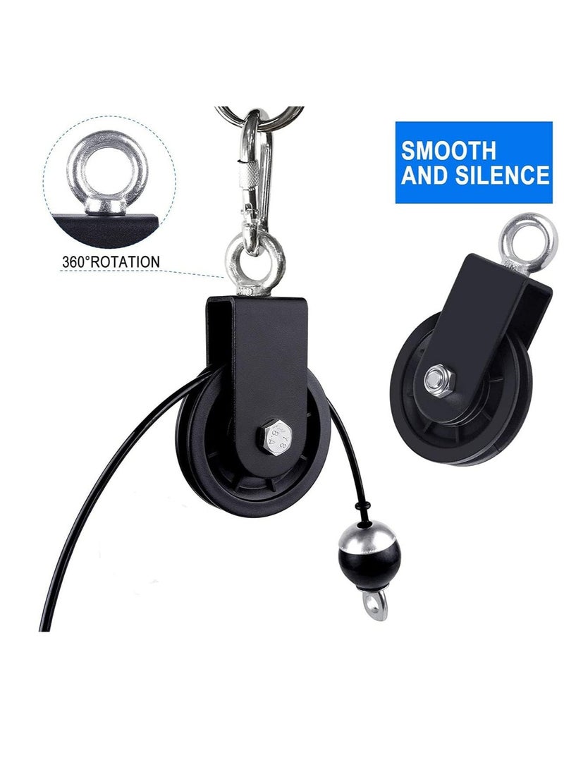 KANGAROO Gym Pulley System with Suspension Belt Carabiner Roller Traction Wheel Fitness Equipment Crossfit Pilates Yoga Triceps Exerciser - Image 3