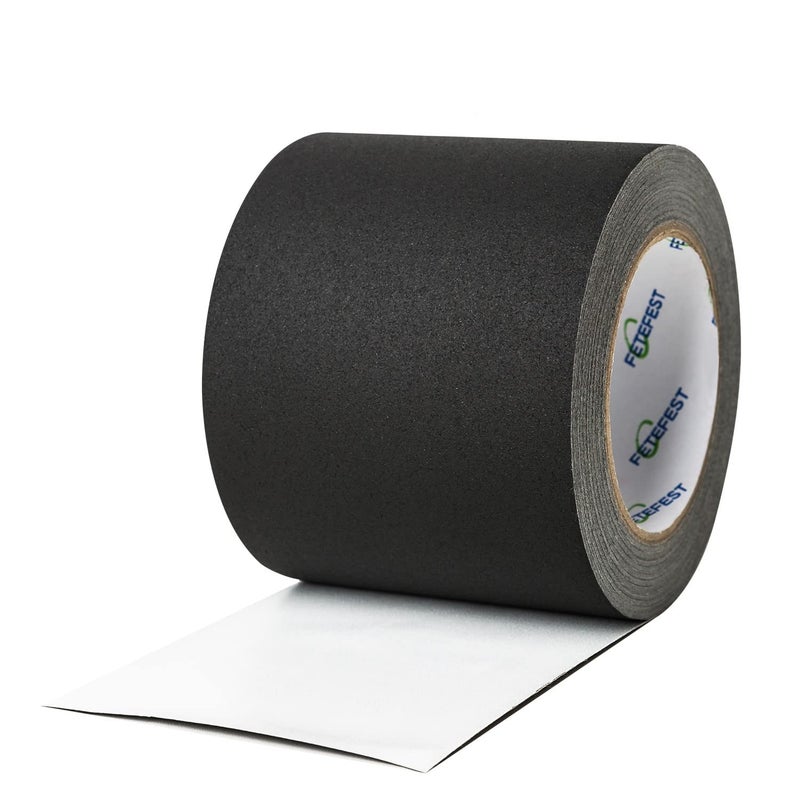 Fetefest Gaffers Tape 4 inch Black, 30Yards Heavy Duty, Professional Grade Large Gaffer Tape 4", Non-Reflective No Residue Hand Tear Self-Adhesive (4" Black, 1 Roll) - Image 1