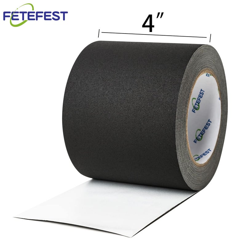 Fetefest Gaffers Tape 4 inch Black, 30Yards Heavy Duty, Professional Grade Large Gaffer Tape 4", Non-Reflective No Residue Hand Tear Self-Adhesive (4" Black, 1 Roll) - Image 2