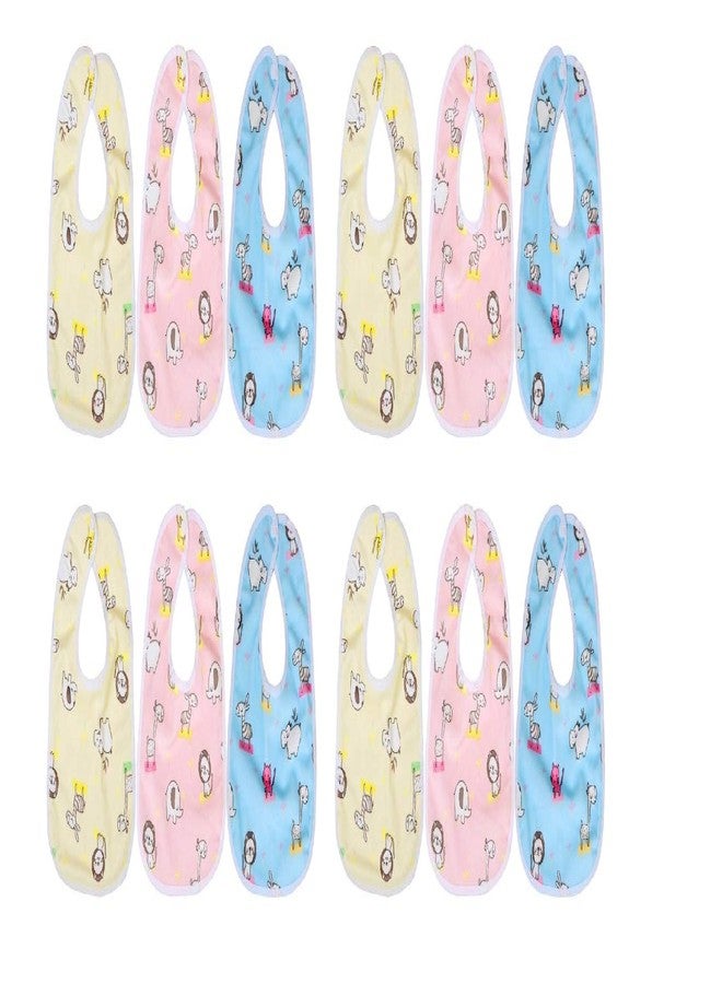 Ineffable Soft Cotton Bibs for Babies Toddler & Infant (Multi-Colours, Set of 12) - Image 1