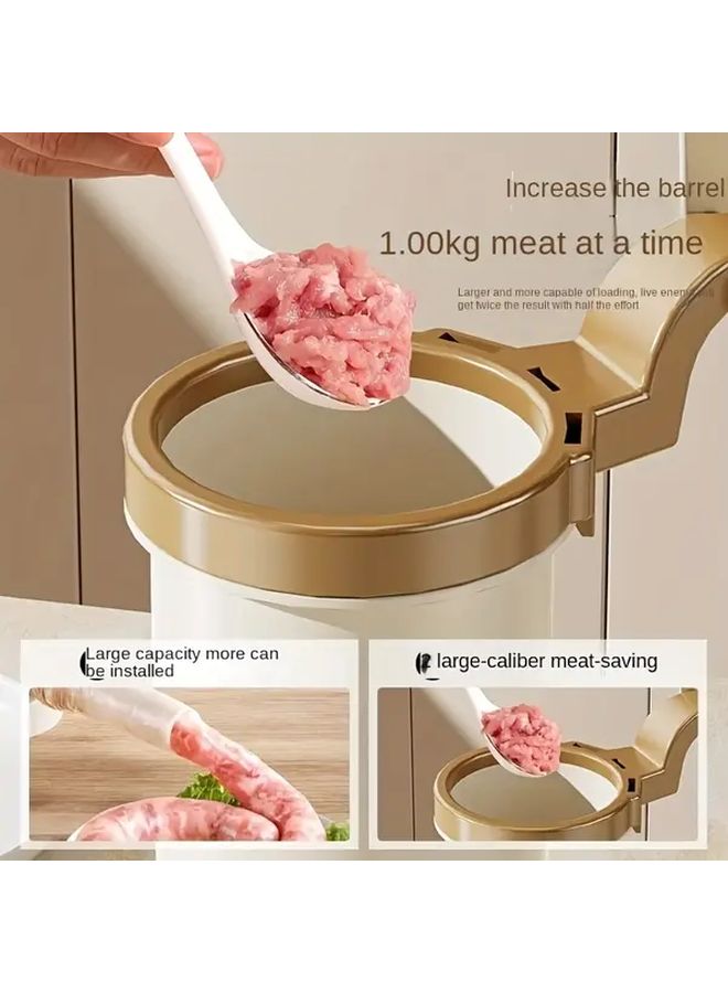 Gray Heavy Duty Manual Sausage Stuffer Maker With Large Capacity Plastic Construction For Home Kitchen Butchery Or Commercial Use Efficient Meat Filling Machine For Sausages Meat Processing And Prep Compact Durable Kitchen Tool - Image 4