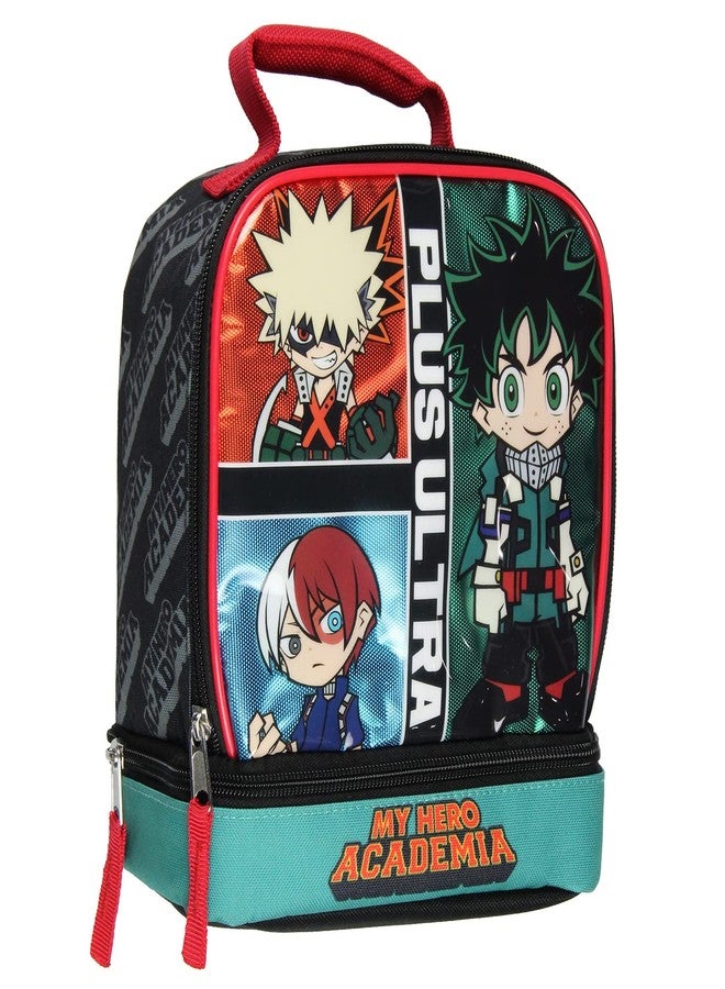 Bioworld My Hero Academia Lunch Box MHA Deku Bakugo Shoto Todoroki Plus Ultra Kids Lunch Bag Tote - Image 1