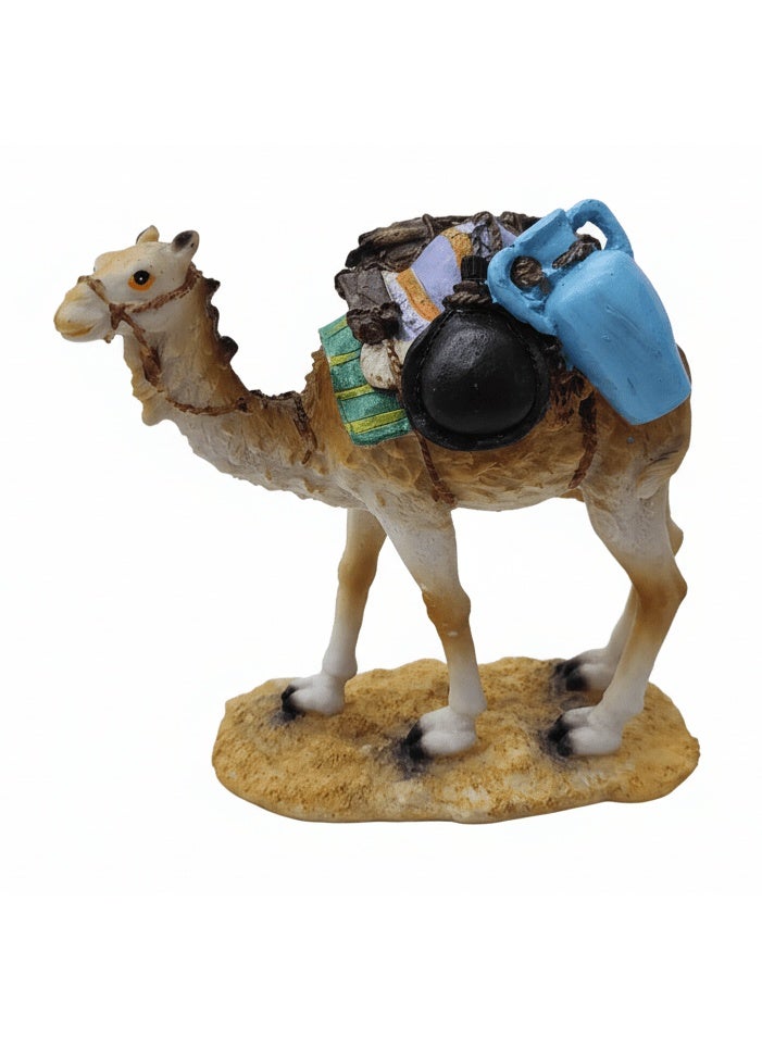 AKDC Traditional Polyresin Camel Figurine – Cultural Artistic Decorative Showpiece for Home & Office, Assorted Colors, 20 cm - Image 1