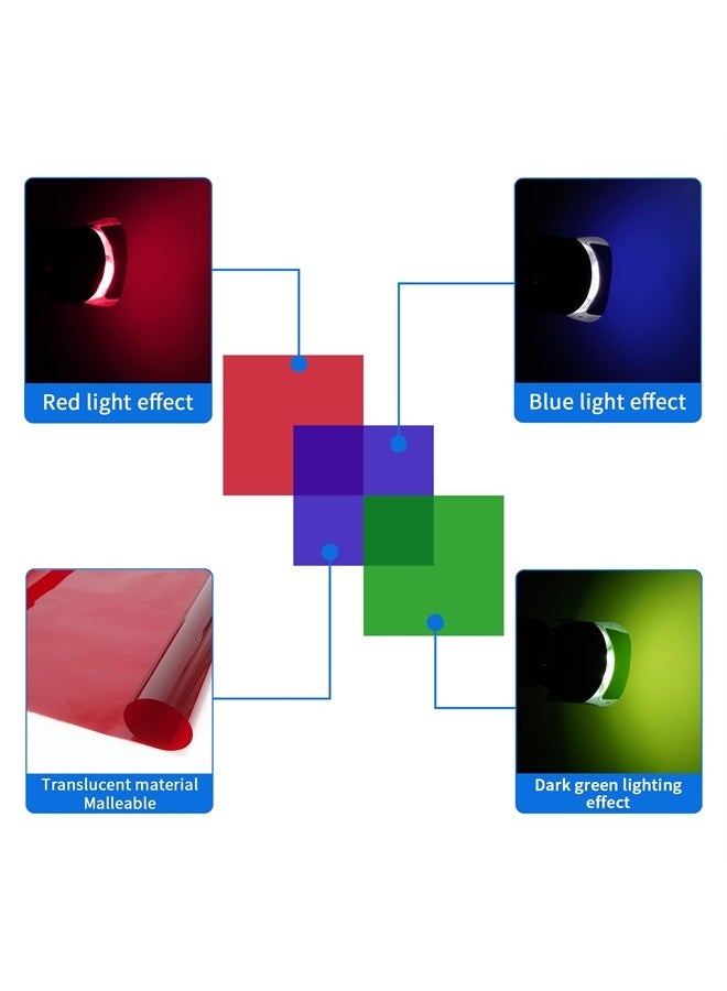 Selens 15.8x19.7in Pack of 3 Transparent Color Correction Lighting Gel Filter Plastic Sheet in 3 Colors for Photo Studio Strobe Flashlight (Red, Green,Blue) - Image 1