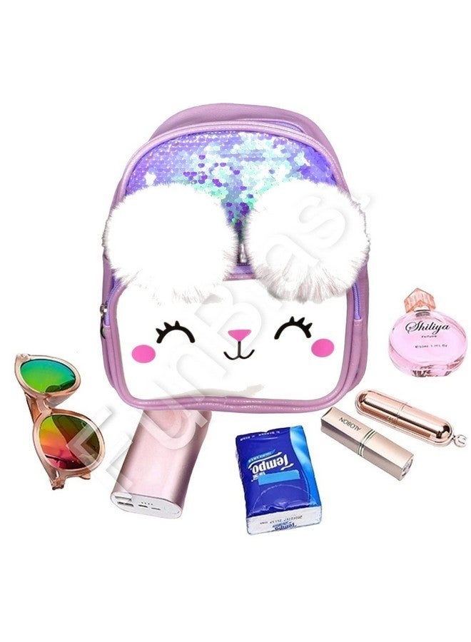 FunBlast Cartoon Theme Sequin Backpack for Kids - Sequin Bags for Girls - Small Backpack for Picnic, Outdoor Travel, Korean, Fancy Bags (Pink) - Image 4