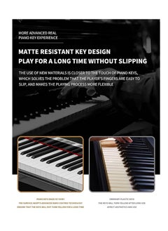 Megarya Professional Design Upright Digital Piano 88 Hammer Action Piano Superimposed Sound Effect USB Jack Electronic Organ Polished Finish (Polished White)  - Image 4