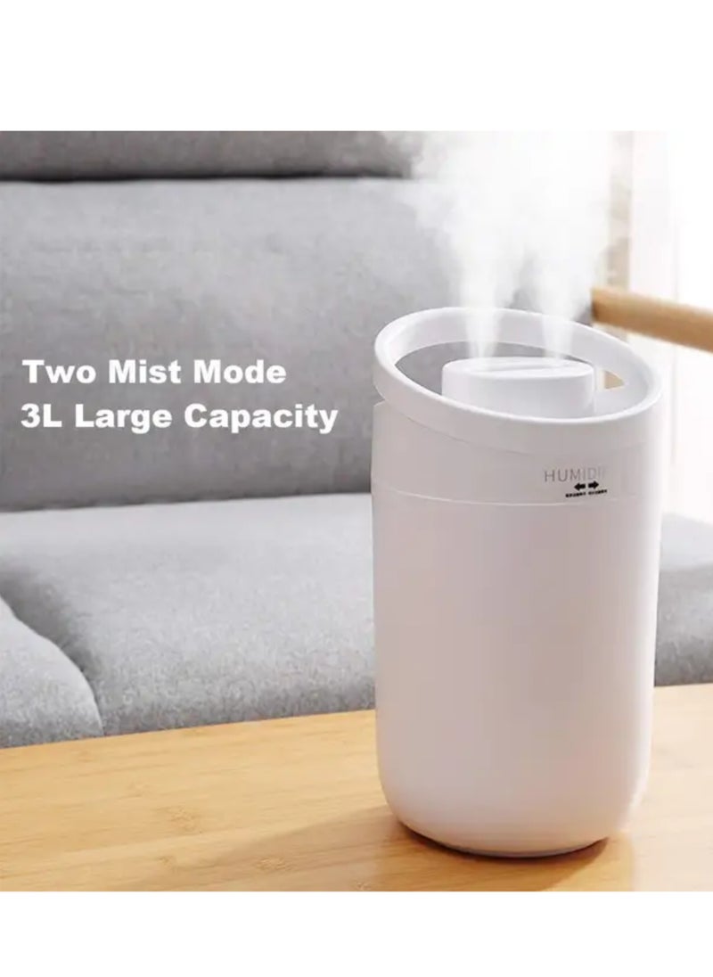 Aroma Diffuser and Ultrasonic Humidifier with 3000ml Large Capacity, Dual Nozzle for Changing Operating Modes for Bedroom and Living Room