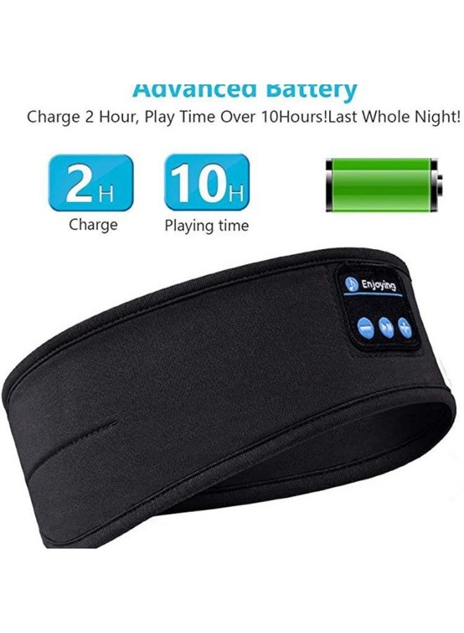 5.4 Bluetooth Music Headband Wireless Sleep Eye Mask Bluetooth Sports Headband Stereo Headband For Talking-Color:Dark Blue  - Image 3